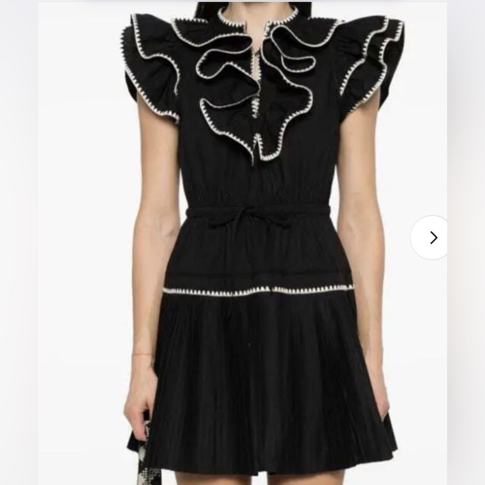 ULLA JOHNSON Ethene mini black dress Sz 2